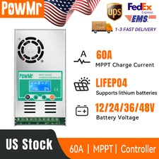 MPPT Solar Charge Controller 60AMPPT 48V 36V 24V 12V Max PV 160VDC LCD Backlight