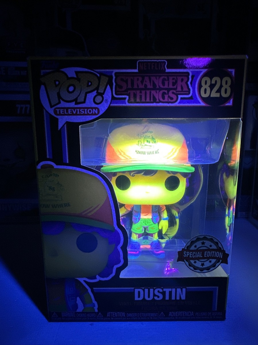 Funko Pop! Stranger Things - Dustin #828 Black Light Special