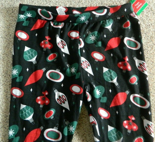 Womens XL black pajama pants w/Christmas lights & bulbs | eBay