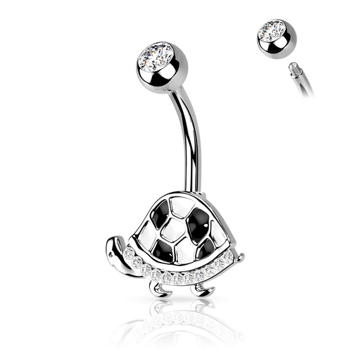 Tiny Turtle Belly Button Rings - Picture 5 of 7