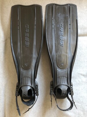 CRESSI Pro Light Tauchflossen mit offenem Absatz, Schwarz, Größe 41 44 (EU)
