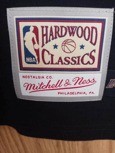 Mitchell & Ness Hartholz Classics LA Lakers goldenes Logo kurzärmliges Oberteil klein neu mit Etikett - Bild 2 von 5