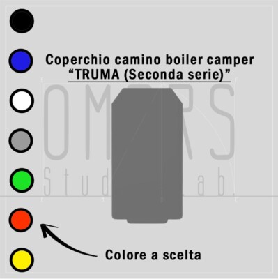 Coperchio Camino Truma 70121-01 - Per Boiler Serie 2 Camper (1992-2006), Colore Bianco - Foto 5