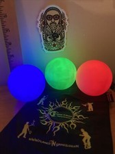 3 Flames  N Games Pro LED Glow Juggling Balls Juggle Set BALL SACK Travel Bag
