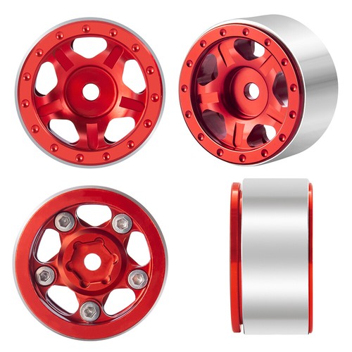 4PCS Metal 1.0" Beadlock Wheels Rims for 1/24 Axial SCX24 FCX24 RC Crawler Car - Picture 18 of 40