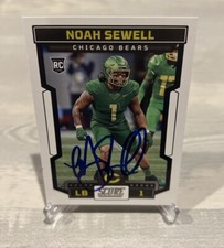 Noah Sewell Chicago Bears Autographed Signed Score RC Card W/COA