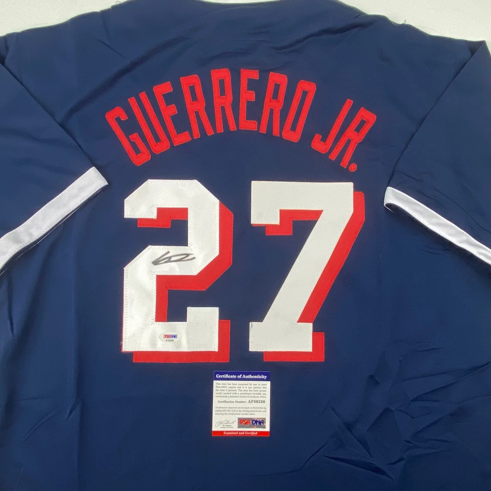 Autographed/Signed Vladimir Vlad Guerrero Jr All-Star Game Blue Jersey PSA COA - Image 2 of 4