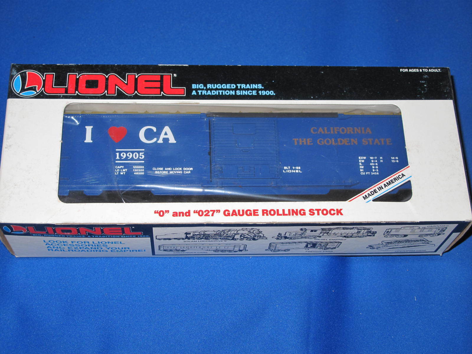 Lionel 19905 I Love California Boxcar 1988 MINT C10 for sale online