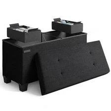 Storage Ottoman Bench with Bins 30-in for Bedroom End of Folding Foot Rest