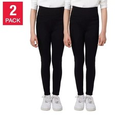 Tuff Athletics 2 Pack Youth Fleece Lined Legging Black S 7-8 Stretch