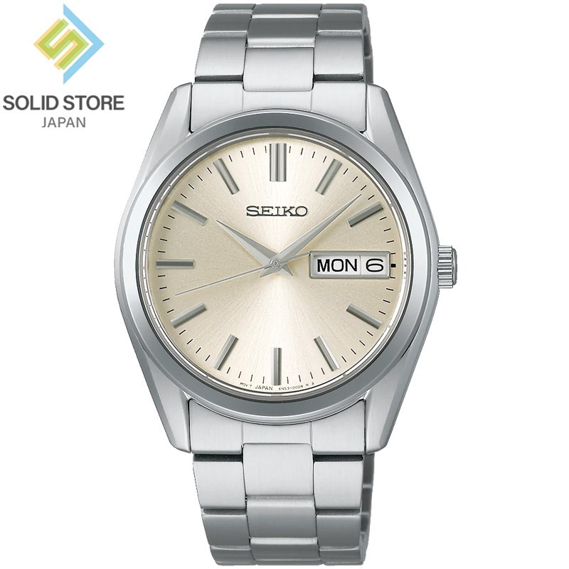 SEIKO Selection SBTH007 Day-Date Quartz Champagne Gold Dial Watch