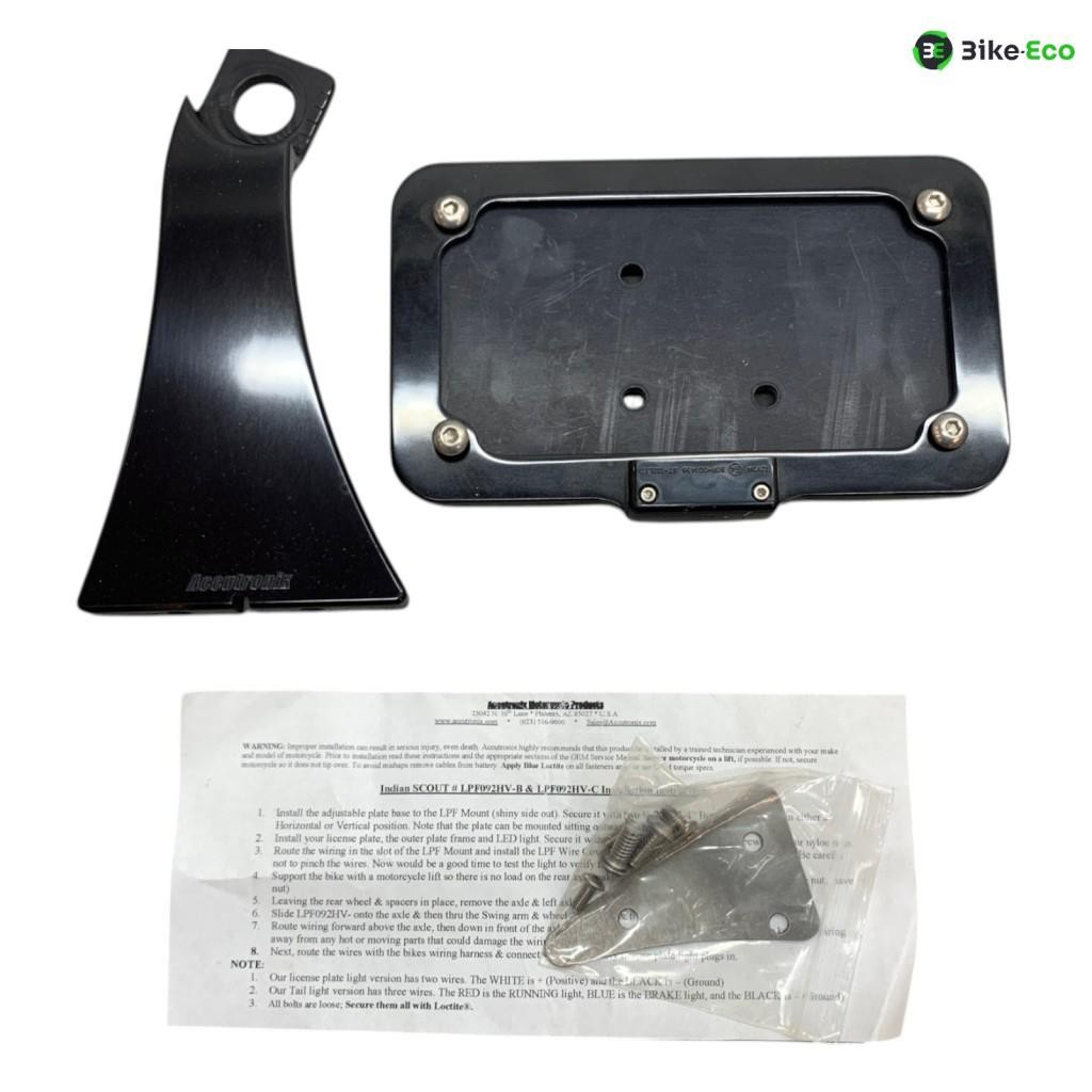 Support de plaque Indian Scout Sixty 2016-2022 avec eclairage LED noir