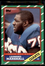 1986 Topps Leonard Marshall RC #148 New York Giants