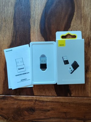 BASEUS ADAPTER BLUETOOTH 5.0 USB EMPFÄNGER SENDER FÜR PC LAPTOP  DONGLE SCHWARZ