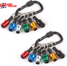 6Pcs 1/4 Inch Hex Shank Aluminum Alloy Screwdriver Bits Holder 2 Sets, Light-Wei