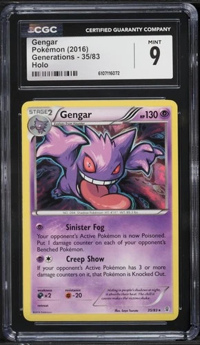 CGC 9 Gengar Holo Rare Generations 2016 Pokemon Card #35