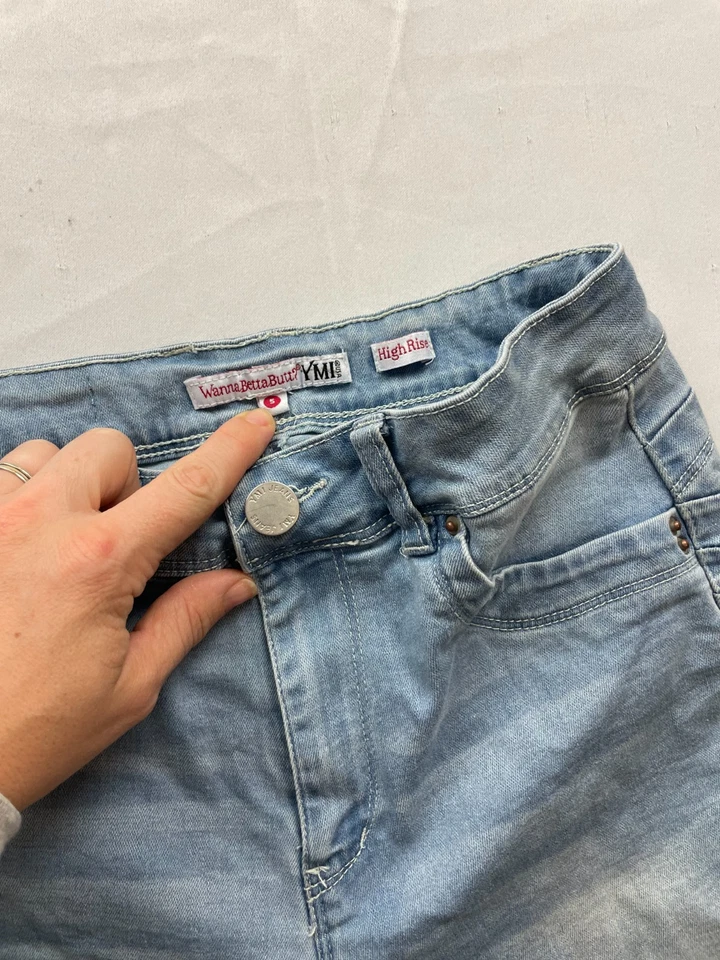 YMI WannaBettaButt High Rise Skinny Jeans Womens 5 Y2K Vintage Denim Distressed - Image 3 of 4