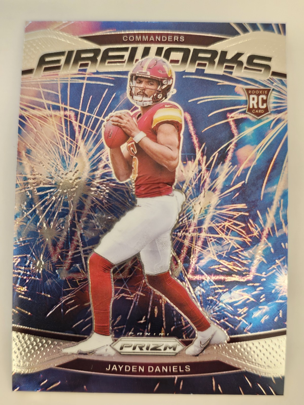 2024 Panini Prizm - Fireworks Jayden Daniels #24 (RC)