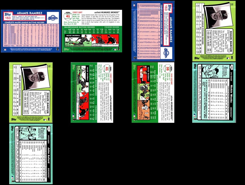 Lote de cartas 2012 Topps Archives Milwaukee Brewers (21) - ÚLTIMA CHANCE - NÃO PERCA... - Imagem 4 de 4