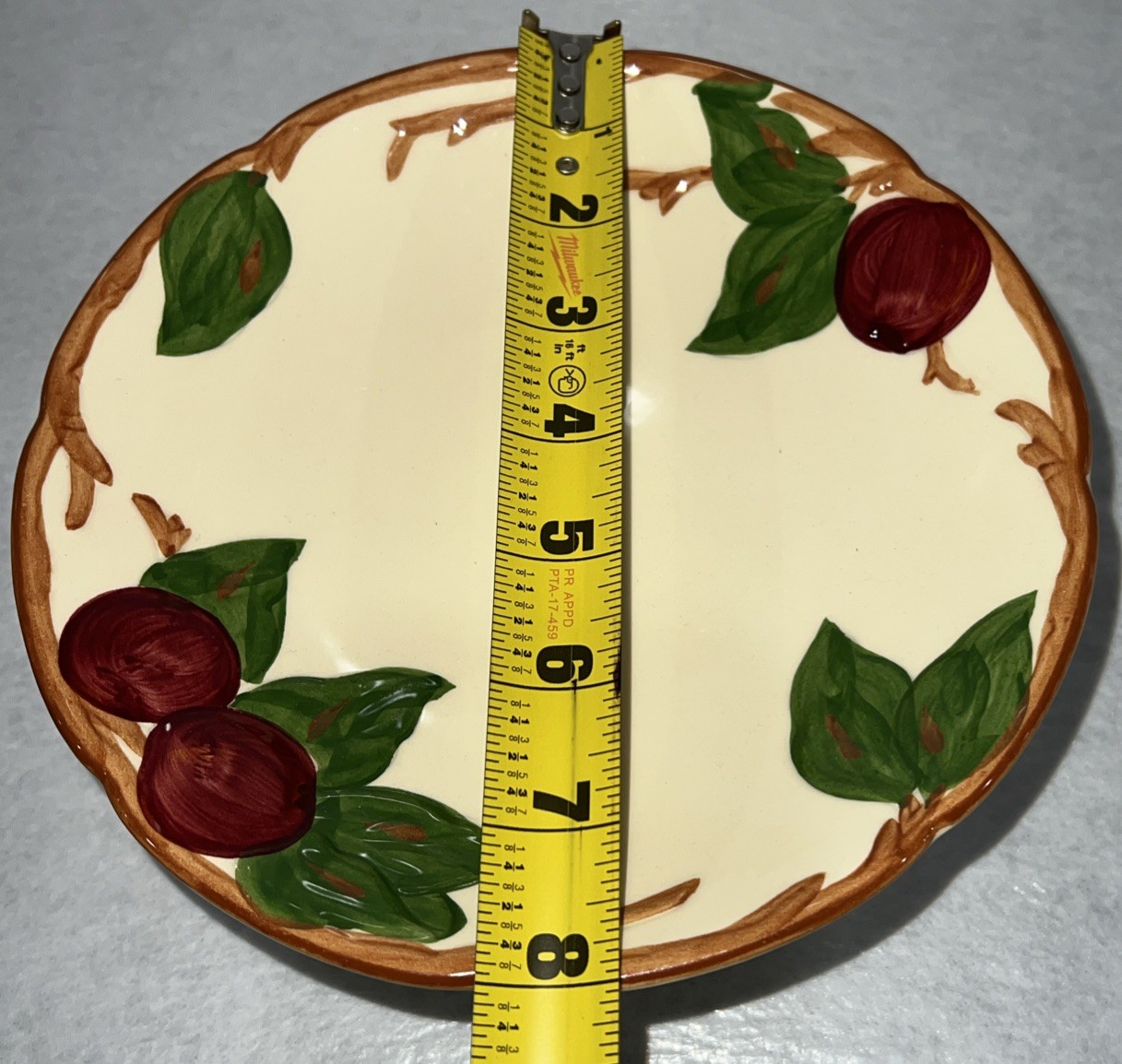 Vintage 1960s Franciscan Apple Compote Pedestal Cake Desert Serving Fruit Plate