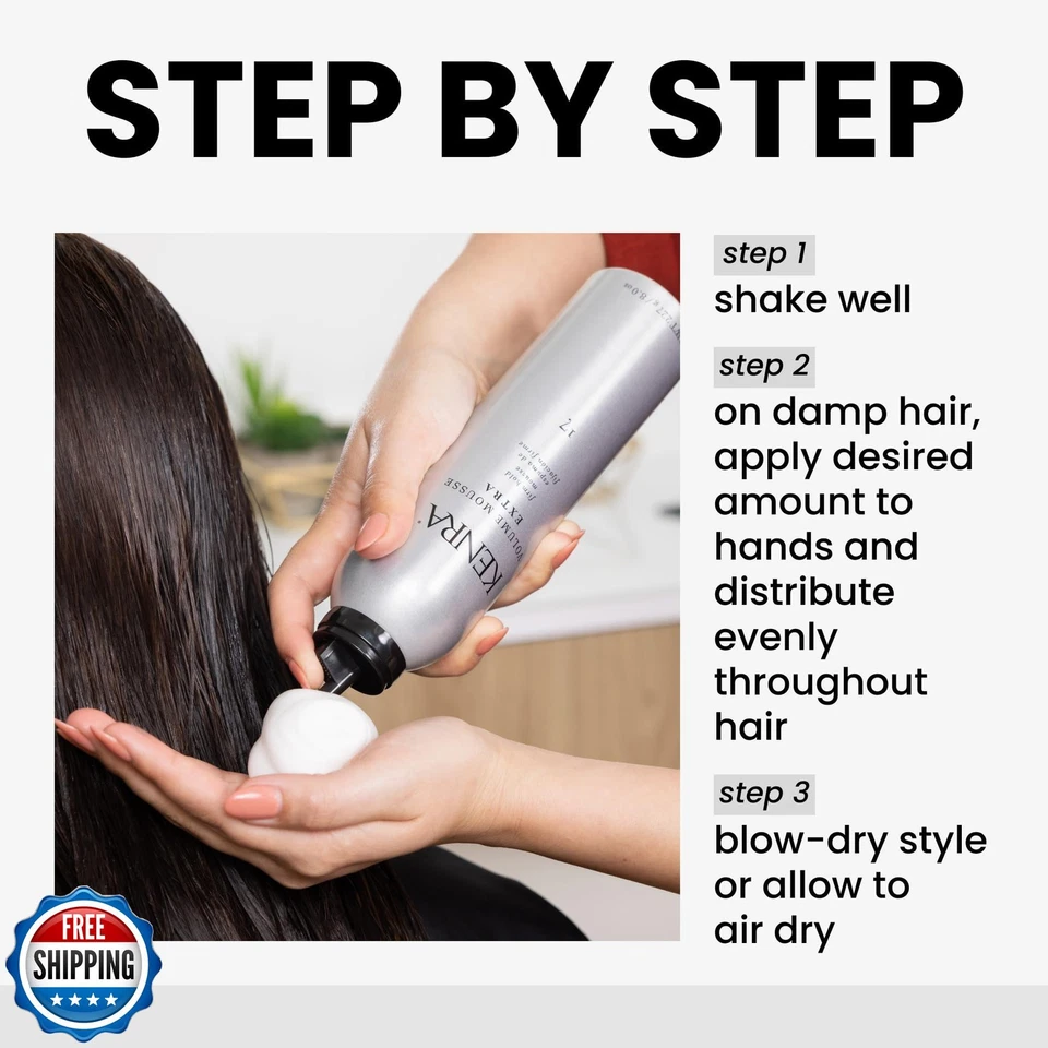 Kenra Professional Volume Mousse Extra 17 | Mousse de sujeción firme | Todo tipo de cabello Foto 4 de 4