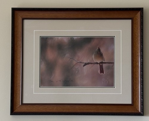 Thomas Mangelsen Signed Photo Print The Limb-Female Cardinal Limited Framed - Picture 1 of 5