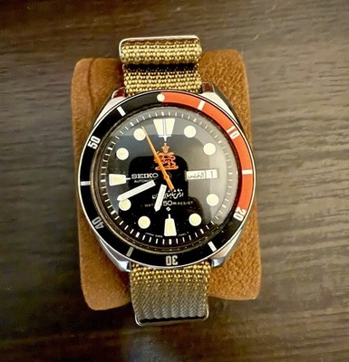 Seiko Iranian Sports Automatic Diver Black Dial Red/Black Bezel Day/Date