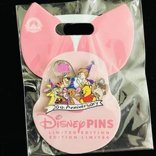 LE Piglet's Big Movie 20th Anniversary Pooh Tigger Kanga Roo Rabbit Disney Pin