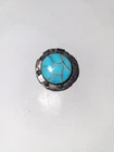Vintage Signed Sterling Silver/Turquoise Pin-Pendent Zuni artist Carmichael Halo