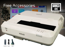 3LCD Projector Ultra Short Throw for School Use 4000 Lumens 4K Interactive w/Kit