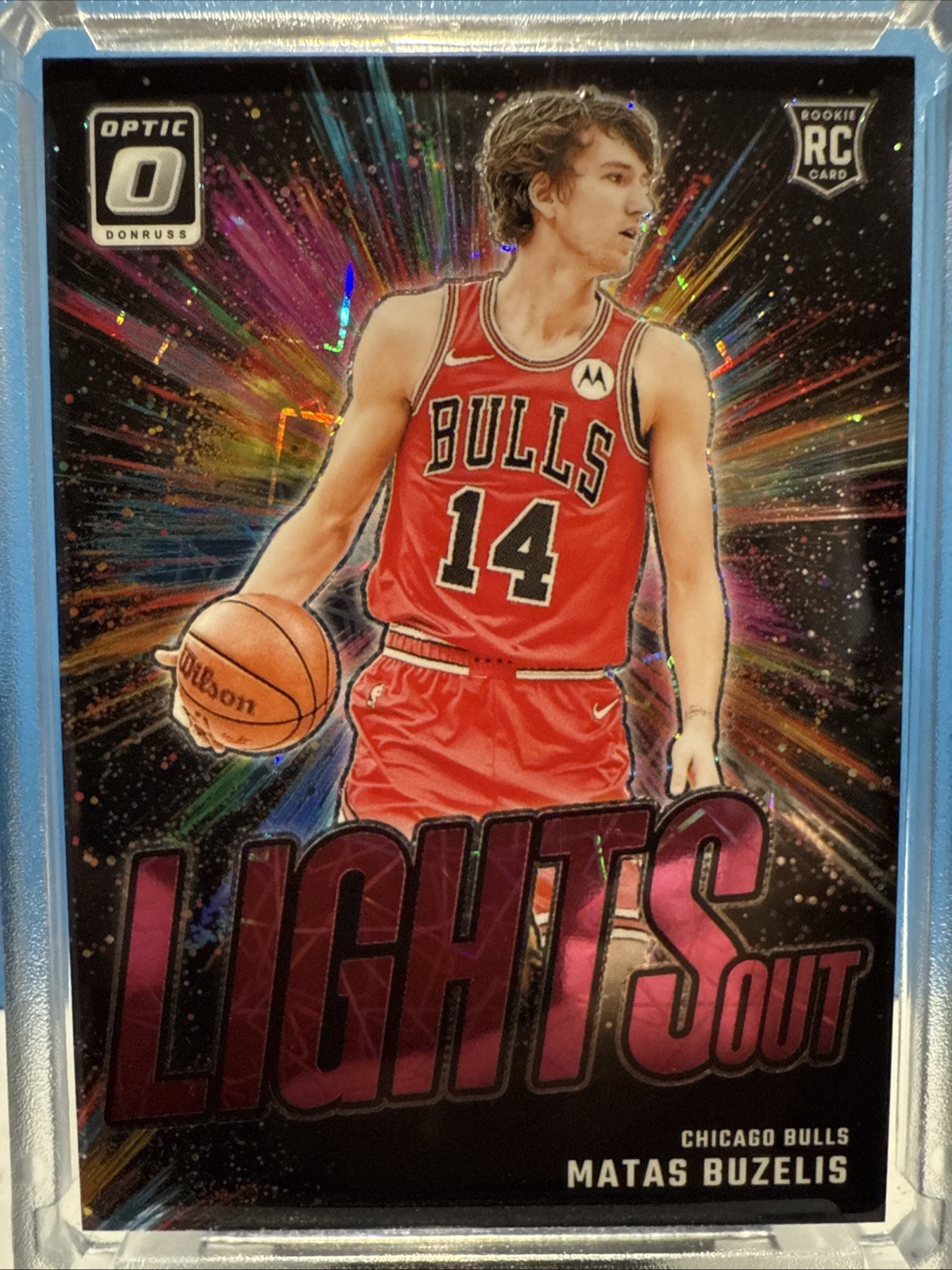 2024-25 Donruss Optic MATAS BUZELIS Lights Out Pink Velocity /79 🔥 Bulls RC