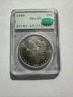 1888-P Morgan Silver Dollar PCGS MS63PL  Rattler CAC Sticker - Very Nice Coin