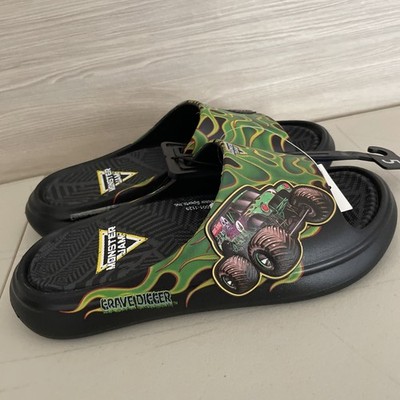 Monster Jam Big Boys Slides Sandals Size 5