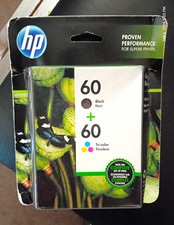 HP 60  60XL Genuine Original Black  Tri-Color Inkjet Ink Cartridges