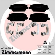 ZIMMERMANN Bremsbelagsatz Scheibenbremse 22855.200.2 für OPTIMA KIA 22855 i30 PD