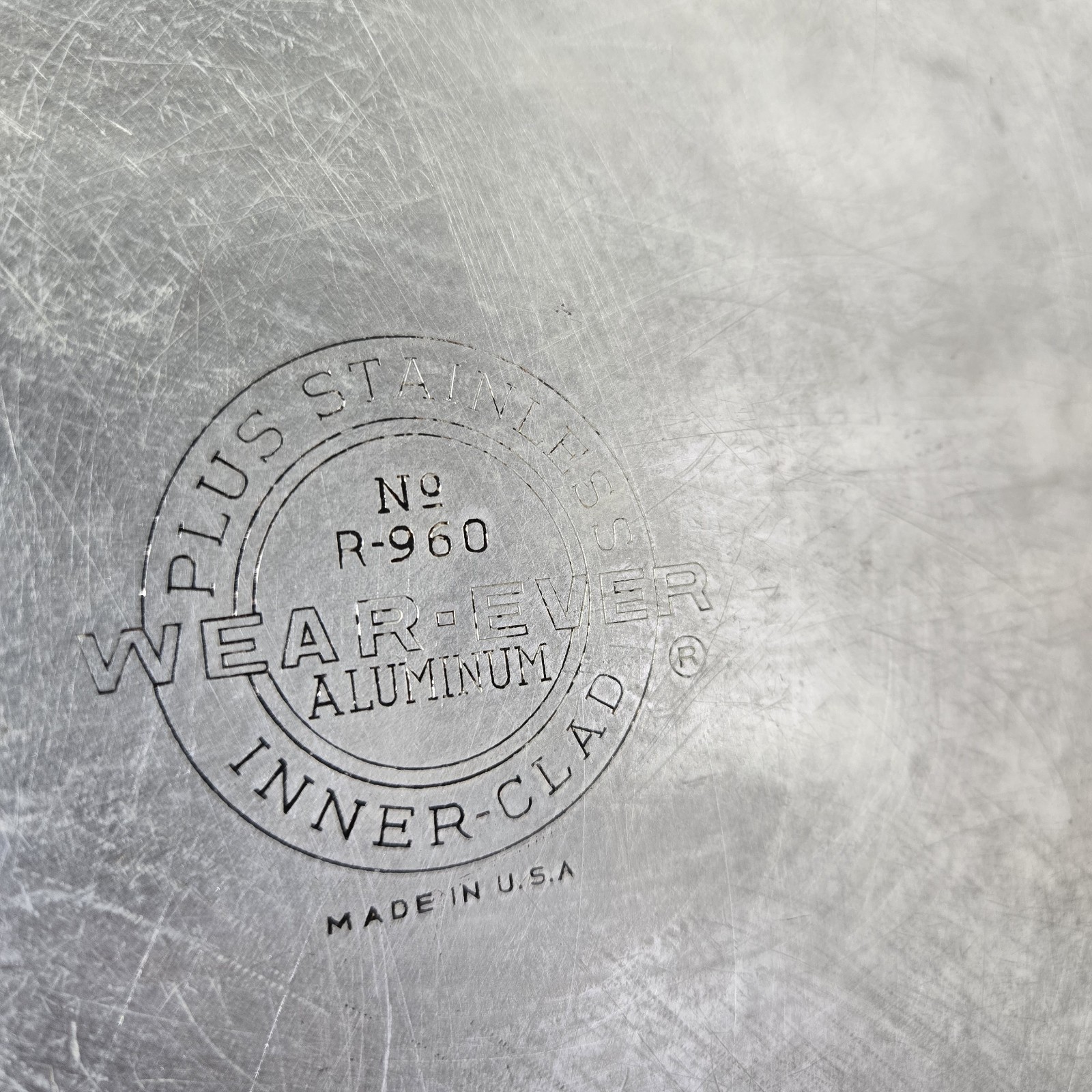 Vintage Wear-Ever 10" Skillet Fry Pan R-960 Aluminum InnerClad Stainless USA