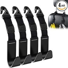 4pcs Car Backseat Headrest Hook  Hanger Universal Durable Organiser Space Saver