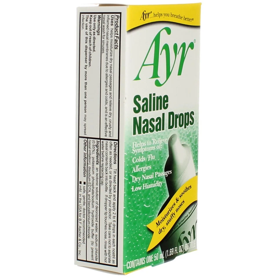 Ayr Saline Nasal Drops, 3.1 oz - Image 4 of 4