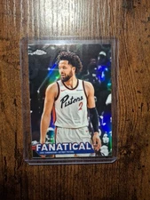 2025 Topps Chrome Basketball Cade Cunningham Fanatical SSP Fan-7