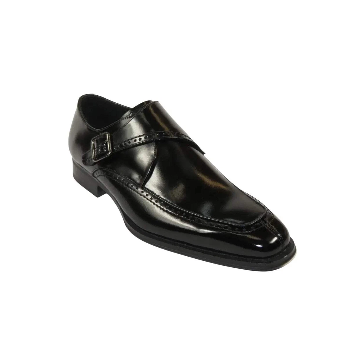 Giovanni Irwin Mens Black Leather Brogue Slip‎ On Dress Shoes Size 11 Cap Toe Giovanni Dress Shoes for Men for sale | eBay main image 3