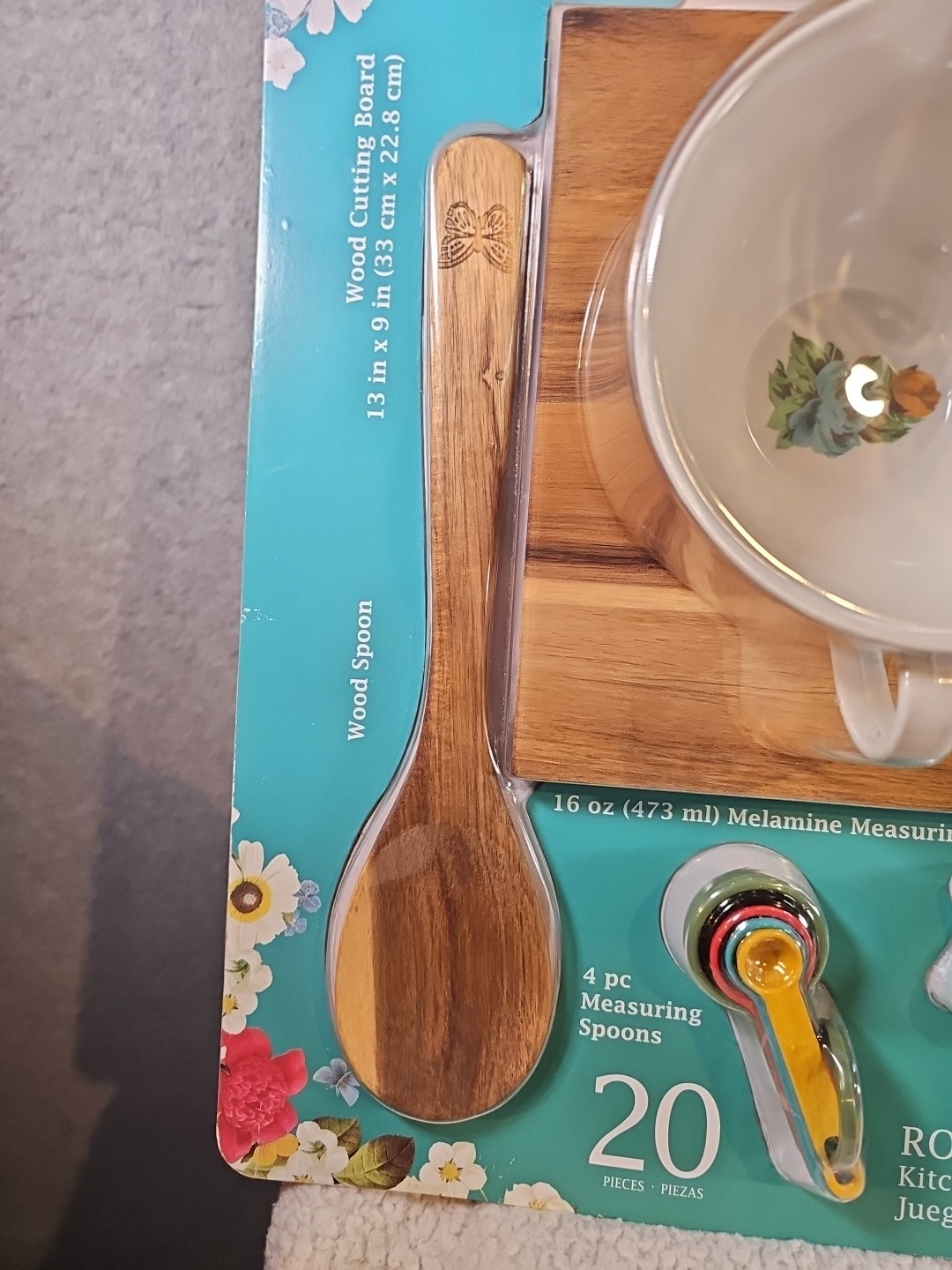 The Pioneer Woman Rose Shadow 20 Piece Kitchen Gadget Set NIP!