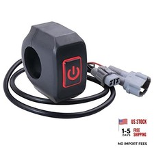 7/8" Handlebar Headlight Kill Switches, Headlight Fog Light Red ON/OFF Switch