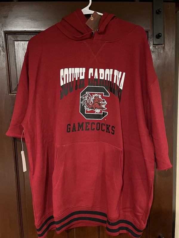 Mens Mitchell&Ness XL South Carolina Gamecocks Short Sleeve Hoodie Sweatshirt