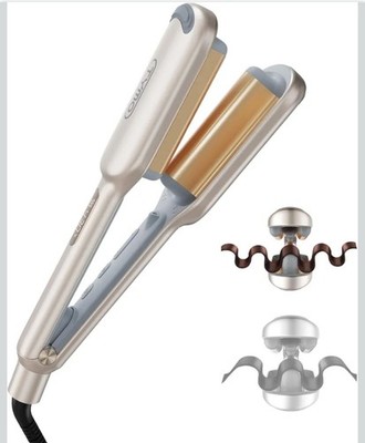 Curling Iron Hair Crimper Waver - TYMO ROVY. Elegant Gold, 1 Inch