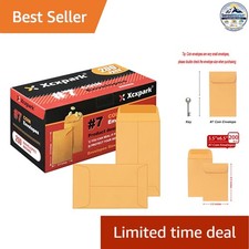 Coin Envelopes 7 200 Pcs Brown Kraft 3.5 x 6.5 in Gummed Flap Small Parts