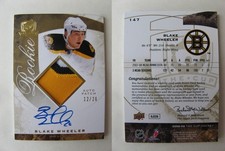 2008-09 Upper Deck The Cup Gold Rainbow Rookie Auto Patch Blake Wheeler 12/26 RC