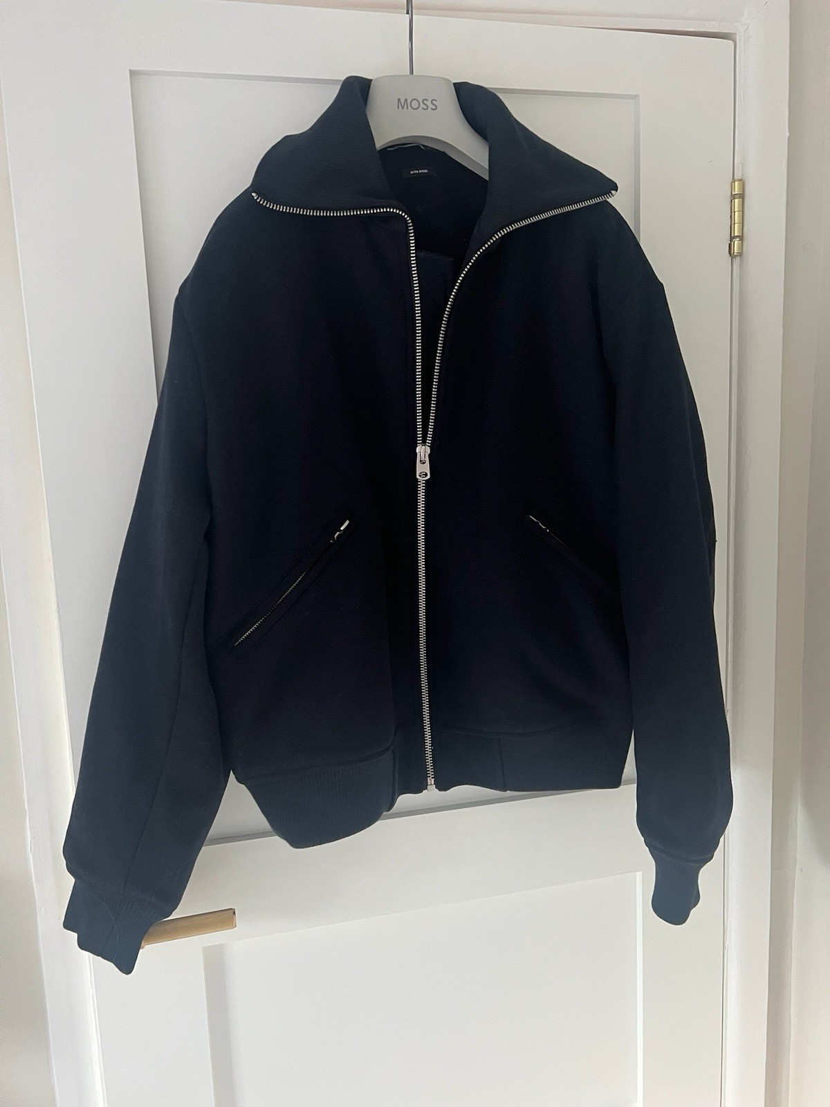Zara LARGE collared navy blue wool blend jacket new without tags Men’s image 10