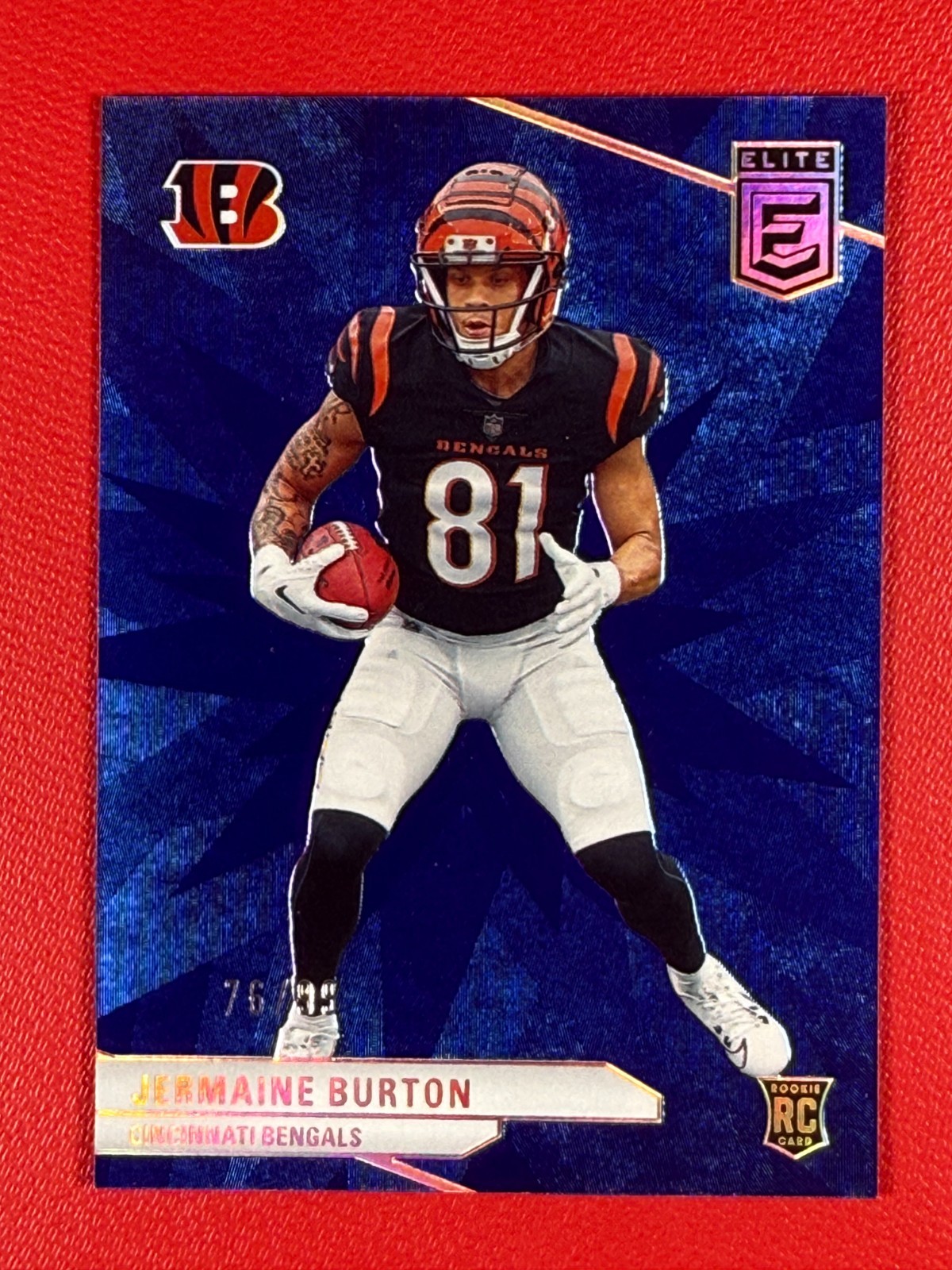 2024 Panini Donruss Elite Rookies Jermaine Burton #176 Blue /99 (RC)