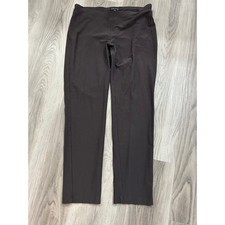 Eileen Fisher Brown grey black Knit Straight Pull On Pants Size old money Luxury
