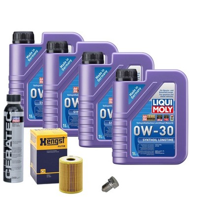 Motoröl 0W30 LIQUI MOLY 4L+HENGST Ölfilter+Cera Tec+Ölablassschraube